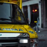 yellow and white ford van